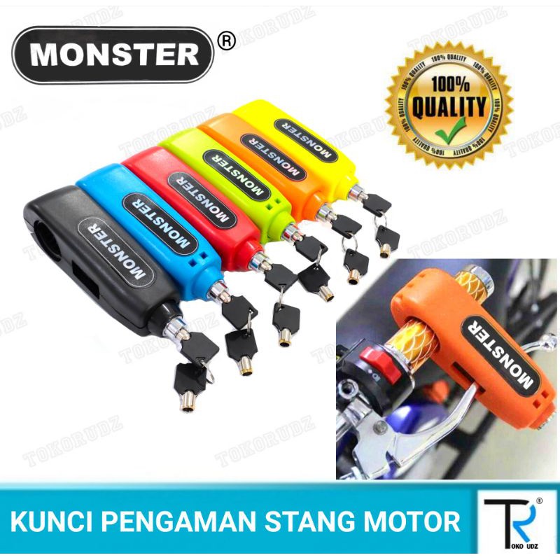 Gembok Motor Kunci Pengaman Anti Maling Stang Motor MONSTER Original