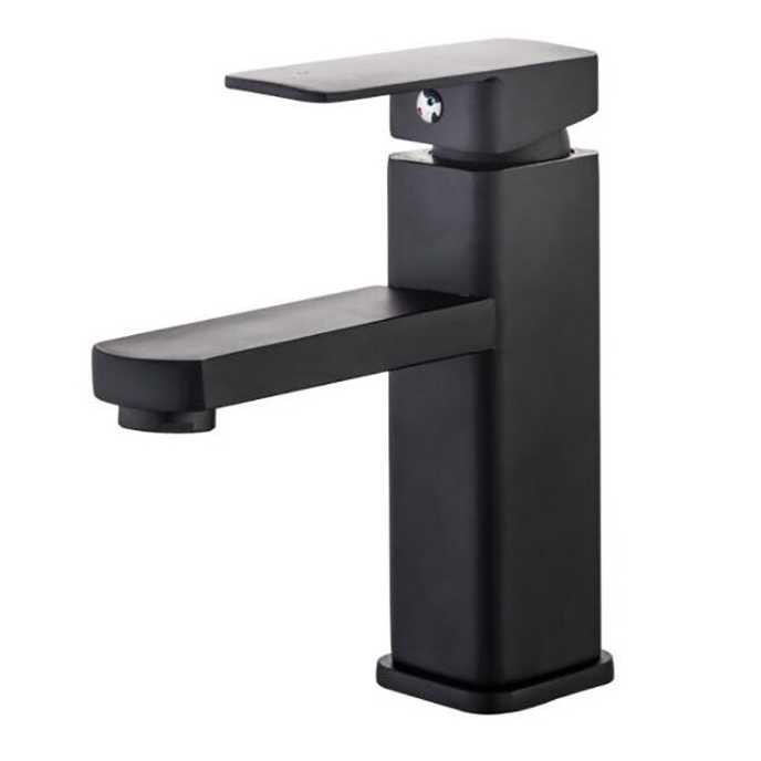 Keran Air Black Square Bathroom Faucet Mixer Tap - LB2982 - Black