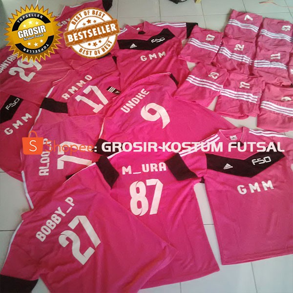 Kaos Setelan Futsal Sablon Nomor Punggung Nama Pemain Nama Logo Team Tim Murah Min 15pcs Shopee Indonesia