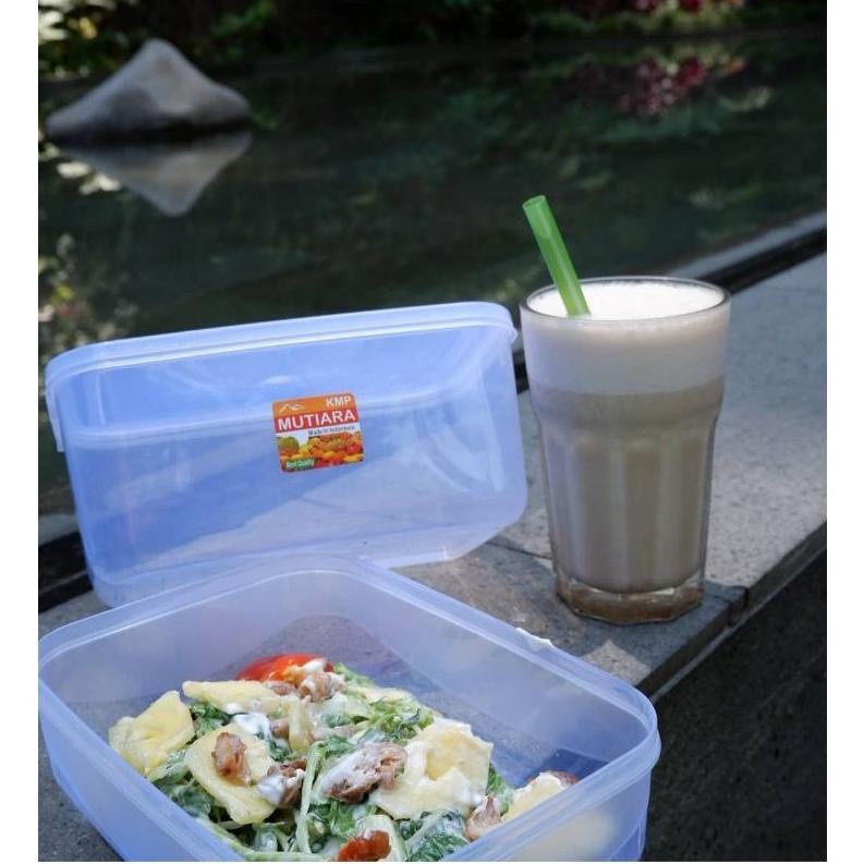 Kotak Makan Plastik 1800mL / Sayur / Tempat Penyimpan Serbaguna / Wadah Makanan Transparan / Toples Kotak Lunch Box