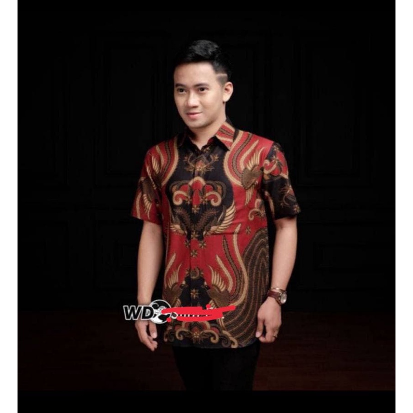 Hem Batik Pria Pendek Lawasan Sogan/Pari Sulur/Parang Black/Merak Papua Ori by Batiek