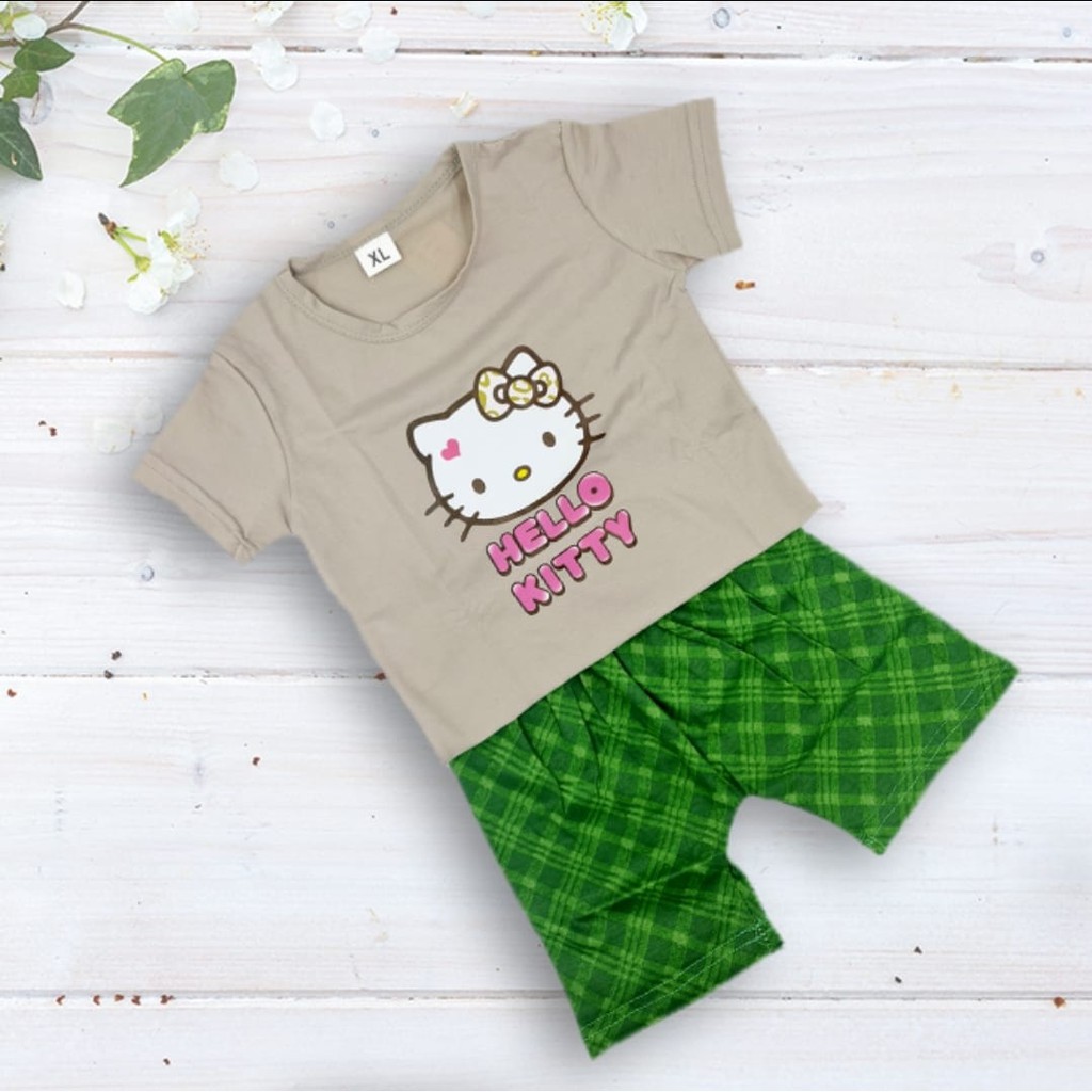 KAOS ANAK BAJU ANAK COWOK CEWEK CASUAL HELLO KITTY UMUR 1 2 3