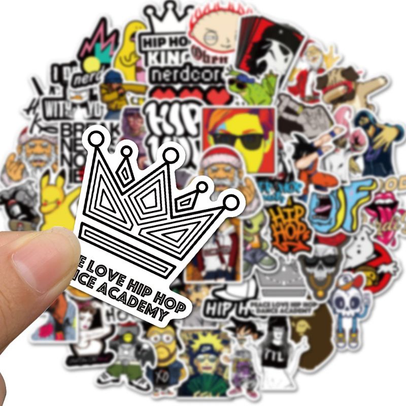 (5 Pcs) Stiker Hip Hop / Stiker Aesthetic Hip Hop / Stiker Estetik / Stiker Tempel