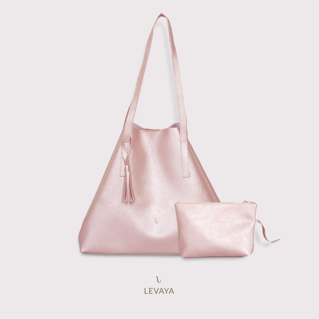 LEVAYA Liscio Totebag Magnet - Rosegold - Tas Wanita