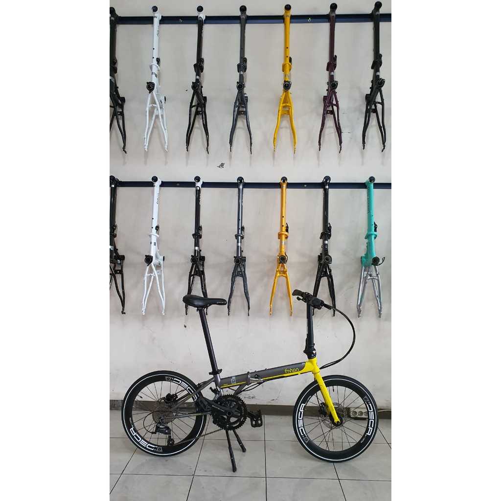 Sepeda Full bike FNHON Grey Silver 2 X 9 Speed SORA Crank 53 39 11 30 Seli lipat Kuning Abu abu NEW