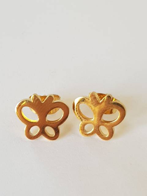 Anting tusuk titanium / anting kupu-kupu / anting tusuk import / titanium stell import antikarat