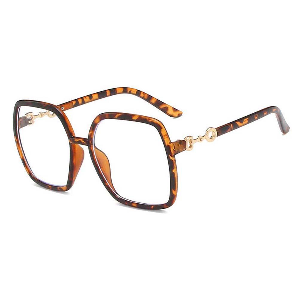 Mxbeauty Kacamata Anti Radiasi Optik Hitam Komputer Eyewear Metal Frame Lensa Bening Square Wanita Eyeglasses