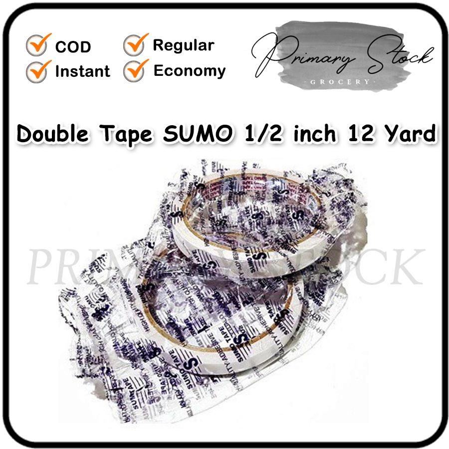

Lakban SUMO Double Tape Kecil 12 mm ISOLASI DOUBLE TAPE 12 mm x 12 Yard ( 1/2 INCH)