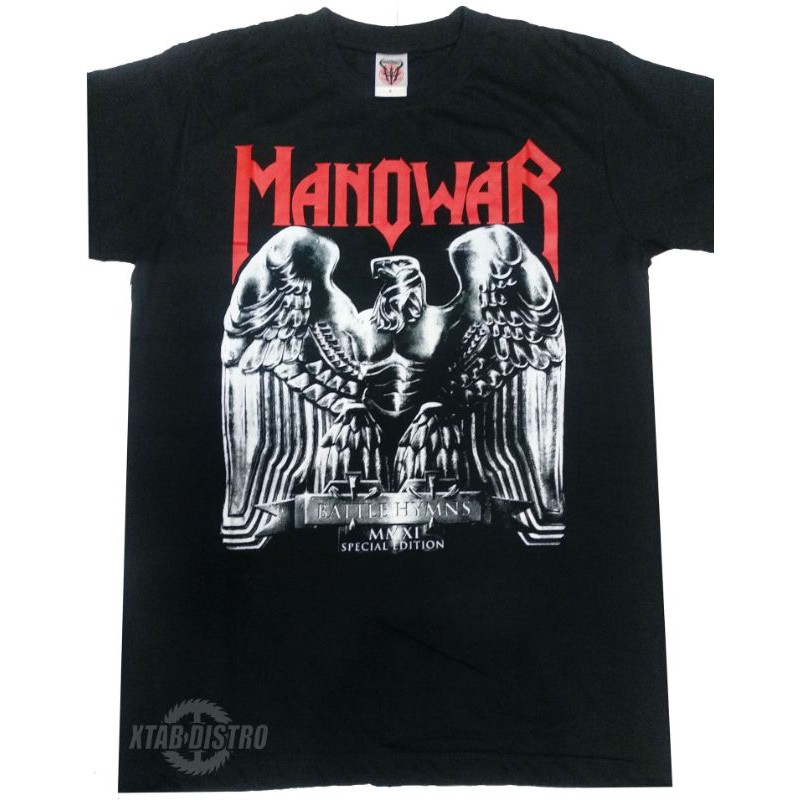 XTAB DISTRO Kaos / kaos metal MANOWAR Baju Tshirt