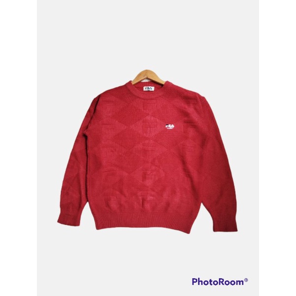 SWEATER RAJUT FILA SECOND KNITWEAR PRIA WANITA VINTAGE