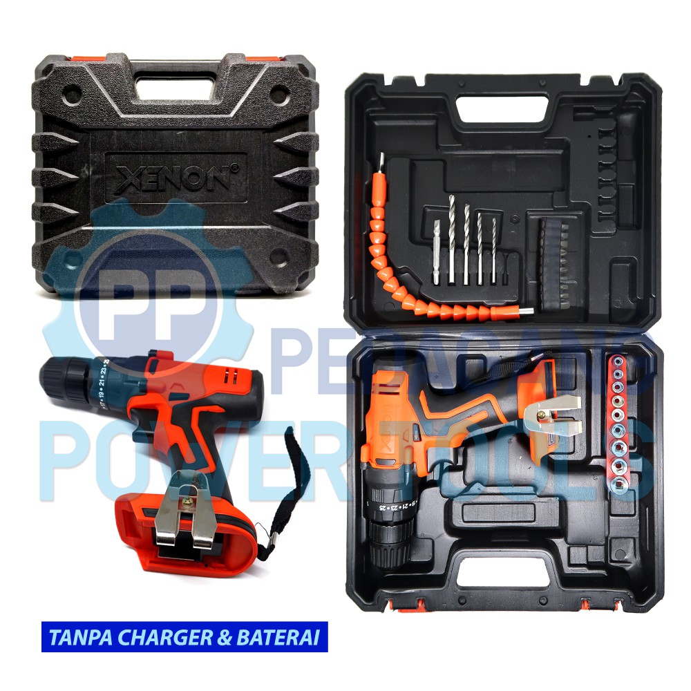 XENON CDID1845 TANPA BATERAI CHARGER BOR CORDLESS IMPACT DRILL CAS 18V