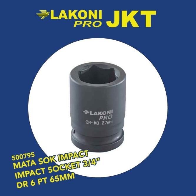 500795 Lakoni Pro Mata Sok Impact Impact Socket 3/4" Dr 6 Pt 65Mm