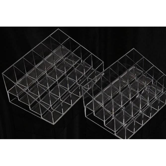M108 OG020 TEMPAT LIPSTIK KOSMETIK 24 GRID ACRYLIC LIPSTICK ORGANIZER LARGE C4X0