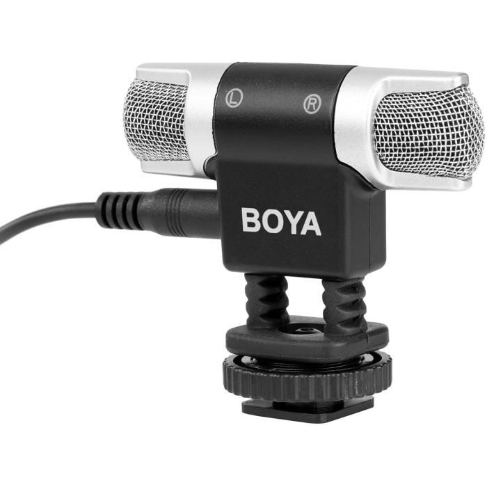 Boya BY-MM3 Dual Head Stereo Mini Condenser Mic With 3.5mm TRS &amp; TRRS - Garansi Resmi 1 Tahun