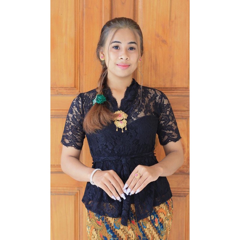 Kebaya Bali | Kebaya mirabel sofia | kebaya hamil |kebaya Brokat-Hitam