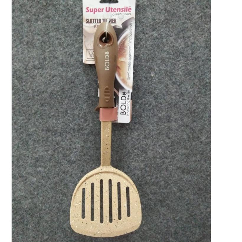 BOLDE SUPER UTENSILE SPATULA BIEGE SOTIL SUTIL SODET WAJAN NYLON SUTIL SKIMMER SLOTTED TURNER SOUP LADLE SPATULA