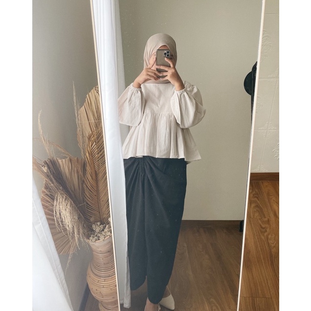 Hanna Skirt | Korean Look | Rok Serut Casual | Rok Wanita Terlaris