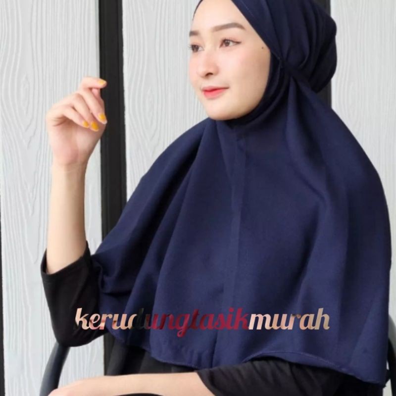 (DM) bergo mariyam diamond italyano bergo polos terlaris nonpet hijab instan