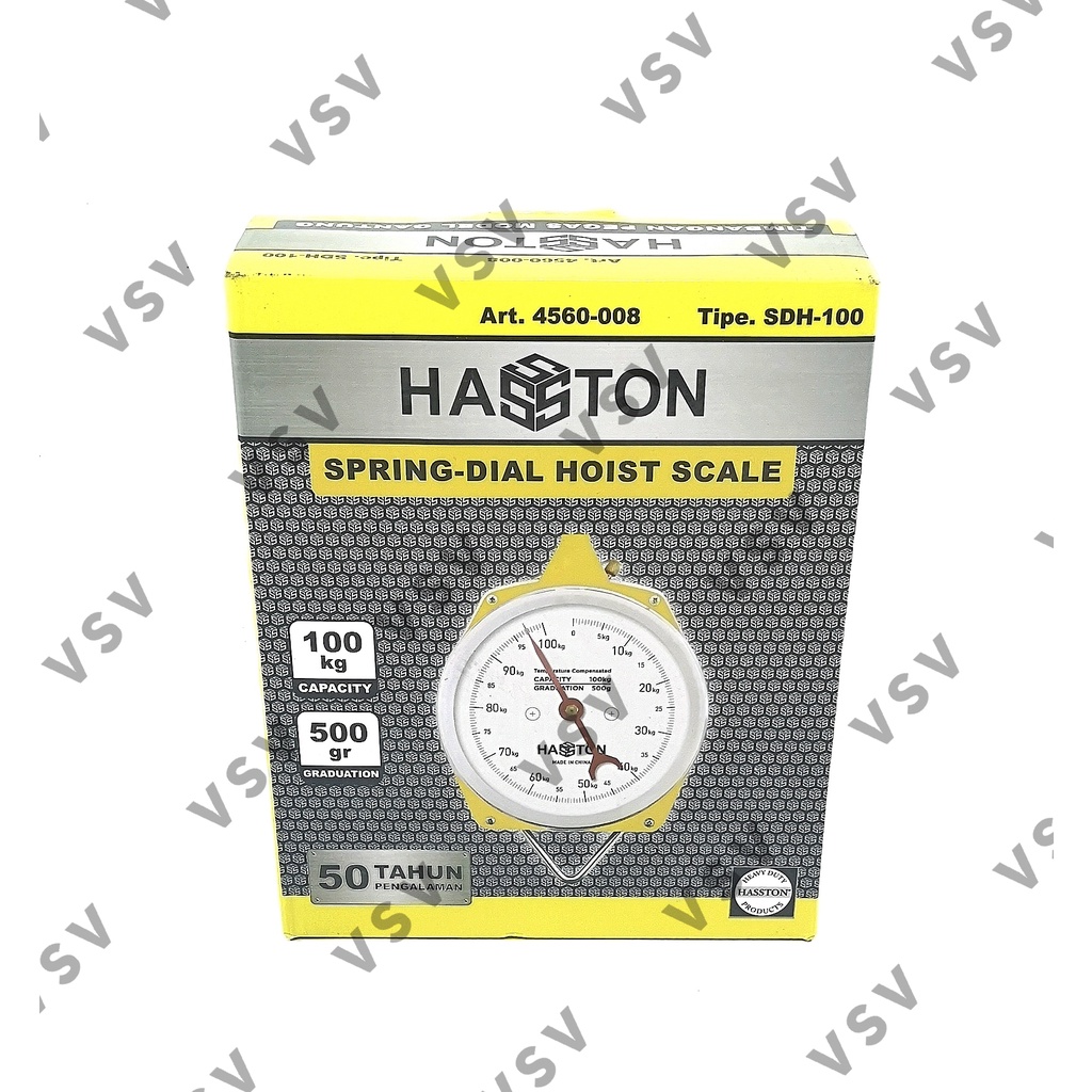 HASSTON SDH-100 Timbangan Gantung 4560-008 Spring Dial Hoist Scale 100Kg