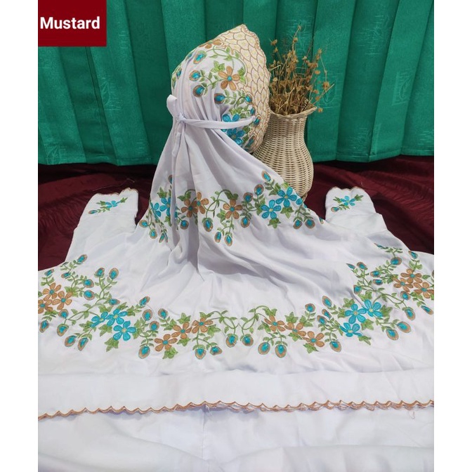 mukena katun bordir/mukena bordir kudus/grosir mukena bordir murah/