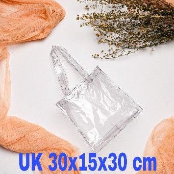 

Tas Souvenir Goodie Bag Transparant Uk 30x15x30cm