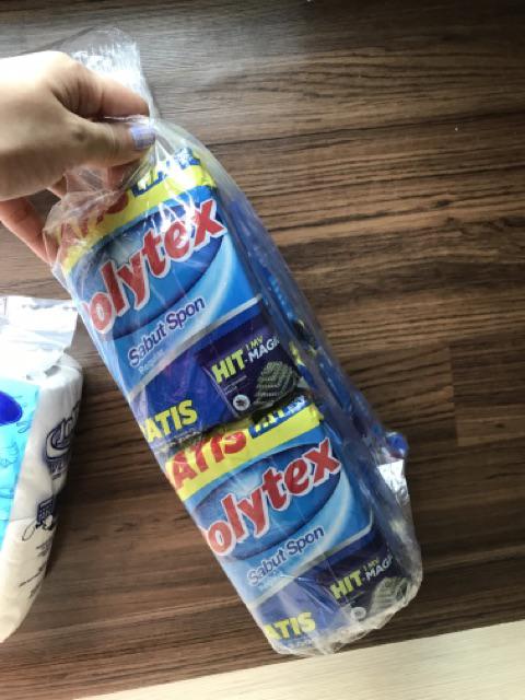 12 Pc Busa Cuci Piring - Spoon Polytex - Busa - Isi 12 Pc Pembersih