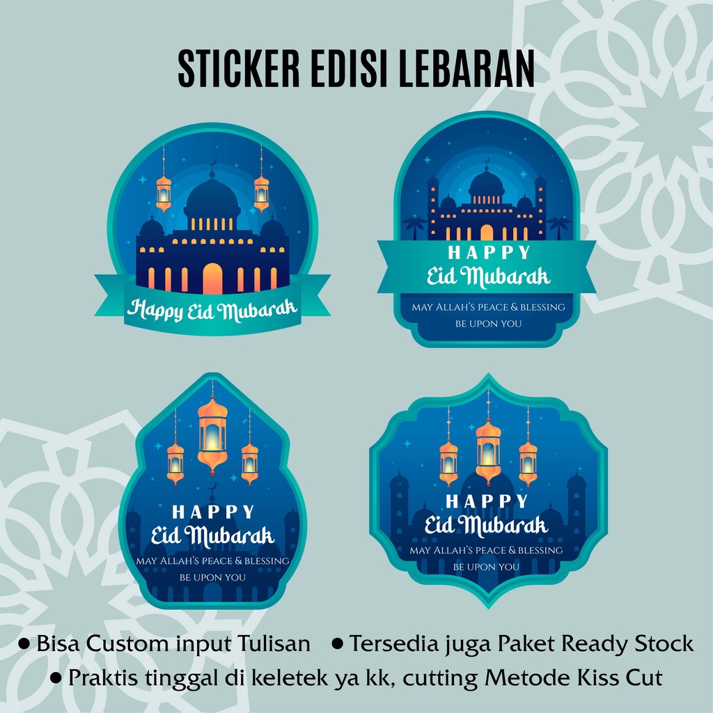 

Artomaringi Stiker Idul Fitri/Stiker Lebaran/Stiker Ucapan Hari Raya F 13