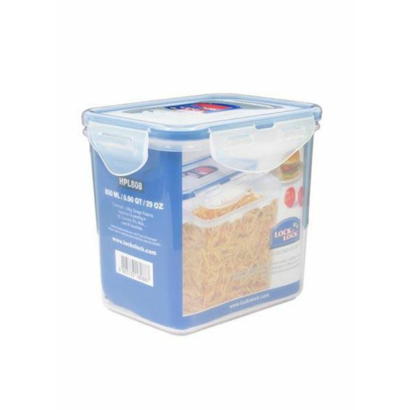 Lock &amp; Lock HPL808 / HPL812 Rectangular Tall Container 850ml / 1L - Toples makanan