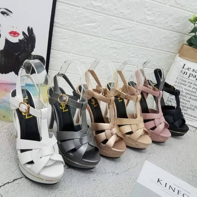 New High Heels YSL Doff Fashion Import sepatu wanita Premium 12cm