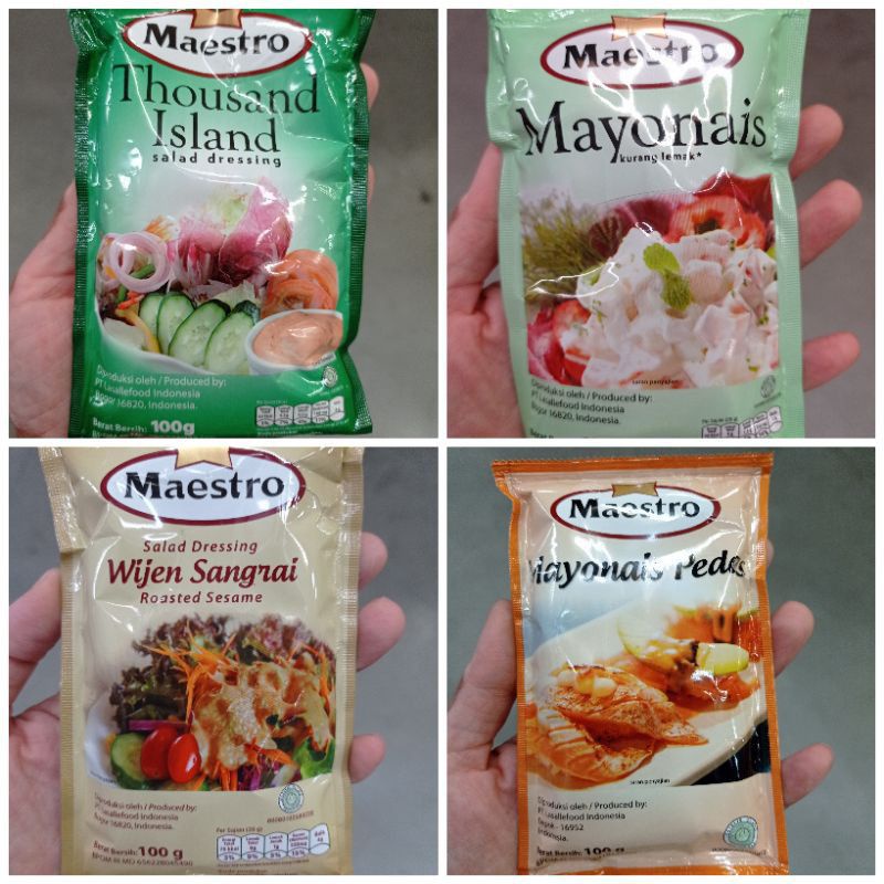 

Aneka Mayonaise / Original / Pedas / Thousand Island / Wijen sangrai Sachet 100 gr