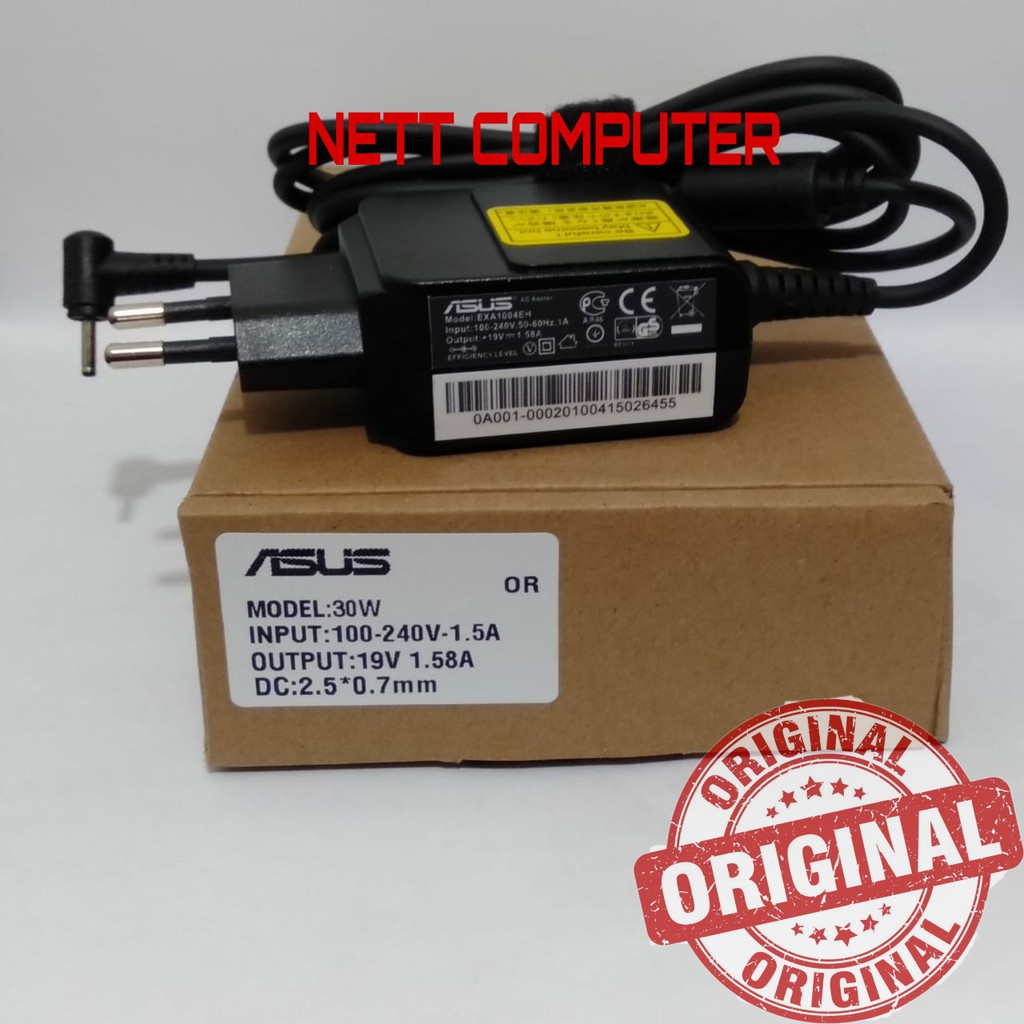 Adaptor Charger Asus Eeepc EXA1004EH X101CH 1001PXD 1015BM AD82000 AD82030 AD820M0 EXA1004 19V 1.58a