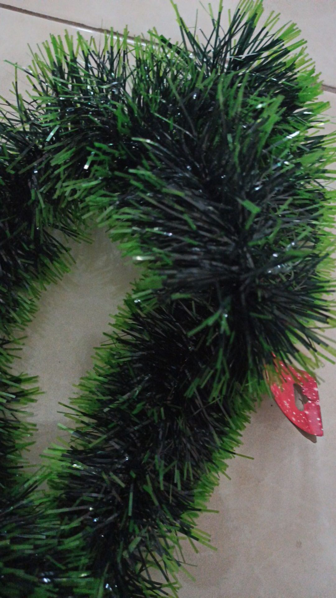 Slinger Tinsel Hiasan Hijau Salju Lingkaran Pohon Natal Dekorasi Christmas