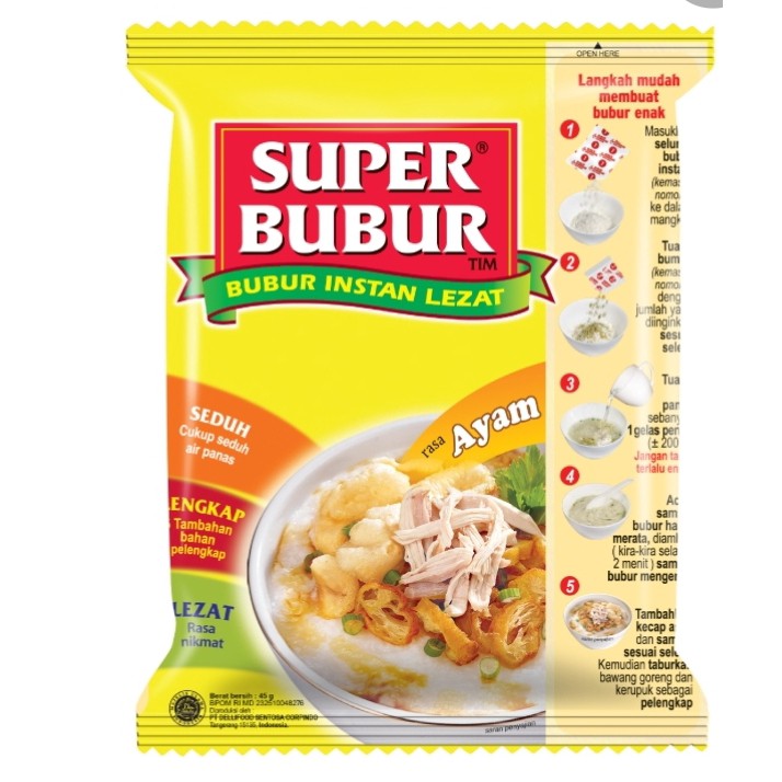 

Super Bubur Rasa Ayam 45 gr