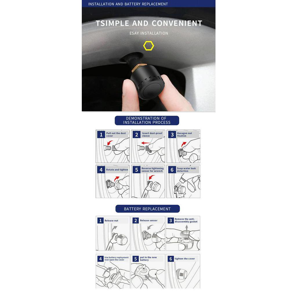 Sensor Only For Gentleman Car TPMS Ban Mobil Tambahan &amp; Cadangan