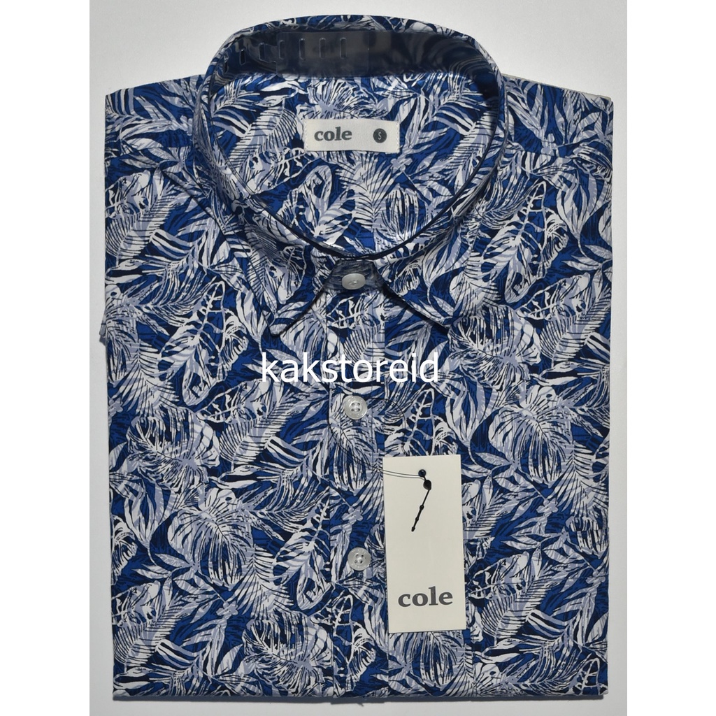 Kemeja Pria COLE Casual Lengan Pendek Navy Reguler DPS 313 Kemeja Murah