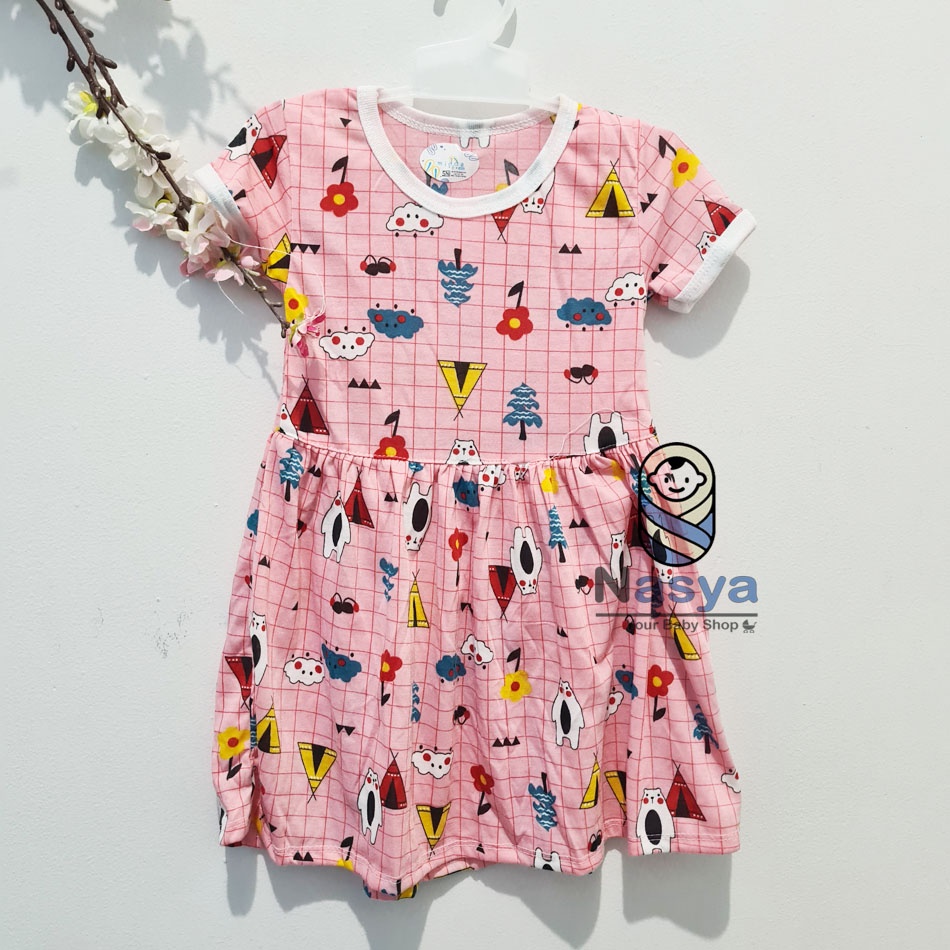 [N-108] Baju Bayi New Born Kombinasi / dress sehari-hari anak perempuan (0-6 bulan)