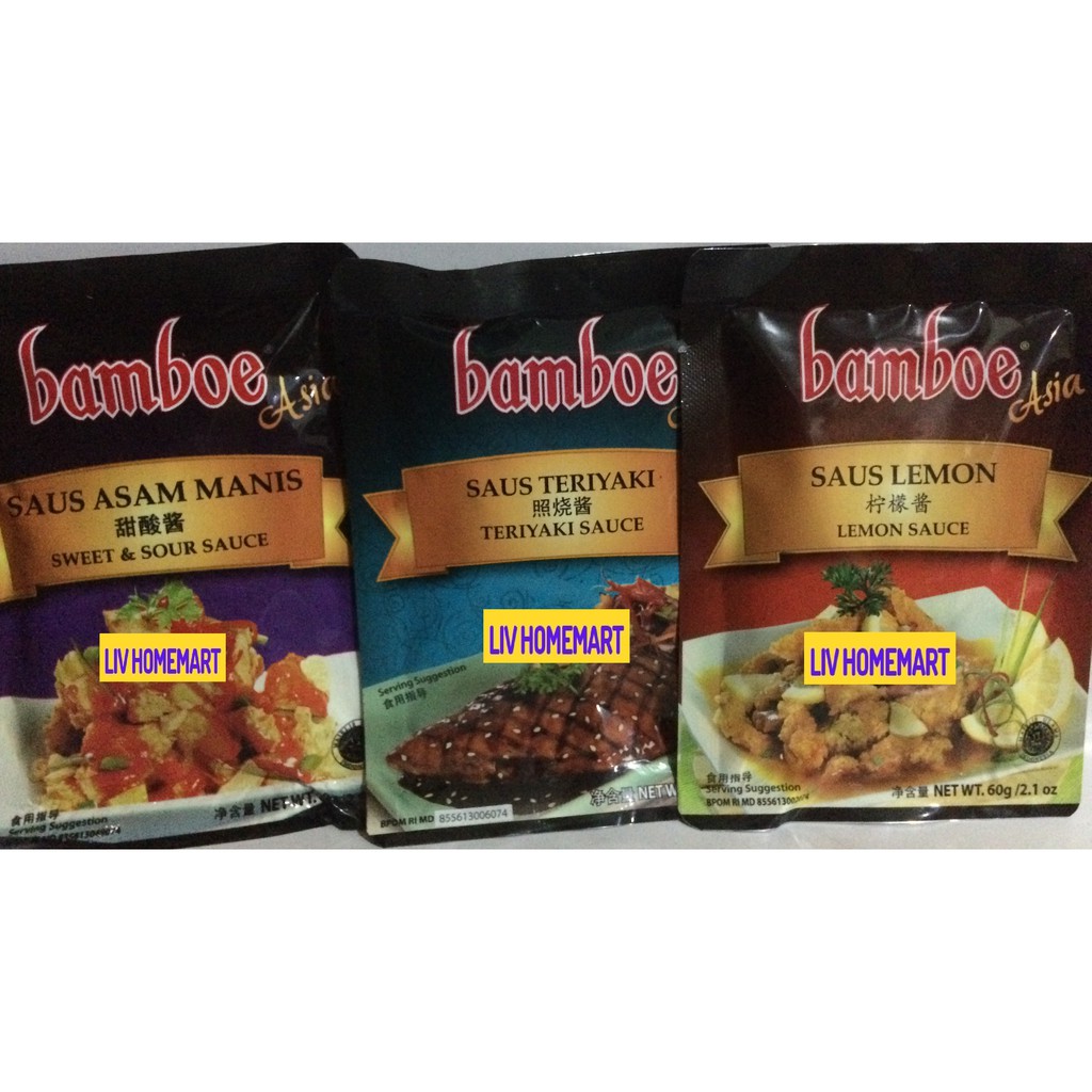 

BAMBOE SAUS ASAM MANIS/ SAUS TERIYAKI/ SAUS LEMON