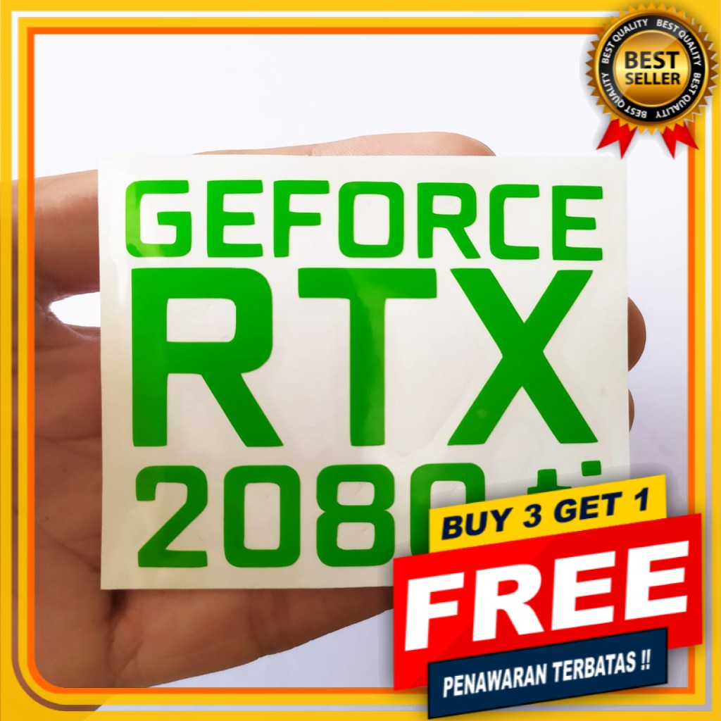 [PROMO BUY 3 GET 1] NVIDIA GEFORCE RTX 2080 TI CUTTING STIKER AKSESORIES CASING PC GAMING STICKER