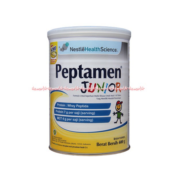 Peptamen Junior 400gr Nestle Susu Kemasan Kaleng Tin Rasa Vanila Susu Dengan Gizi Lengkap Peptament