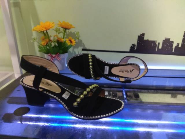 DIVISHOES HEEL Hak Tahu CANTIK PD346 (realpict geser) list mutiara imitasi