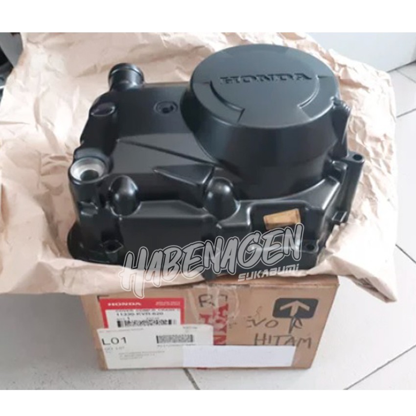 blok bak kopling cover tutup crank case kanan revo 100 supra fit new legenda 2 hitam black ori AHM