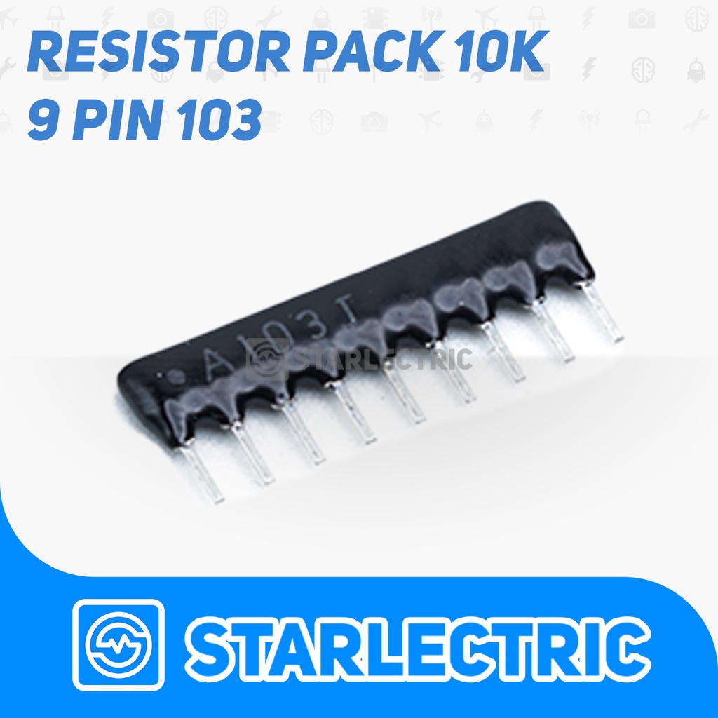 R-pack Resistor Pack Array Network Respack Rpack 9P 10K Ohm 9 pin 103