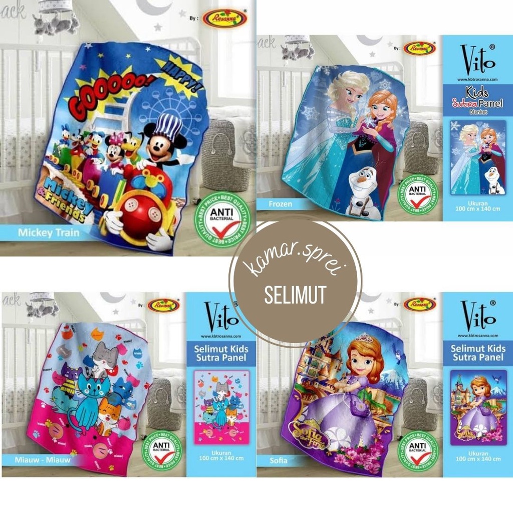 Selimut Rosana Vito Kids/selimut anak 100x140cm