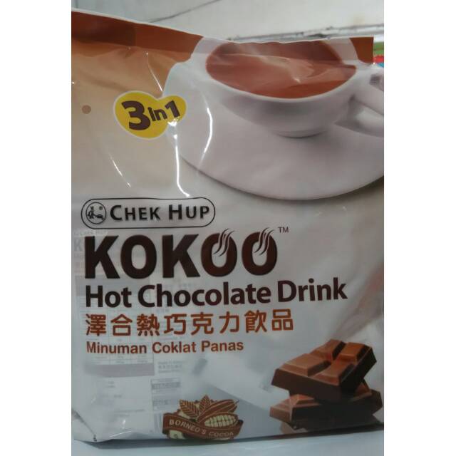 

2 VARIANT CHECK HUP 3 in 1 CHOCOLATE DRINK & HAZELNUT "KOKOO" 3 in 1 600gr