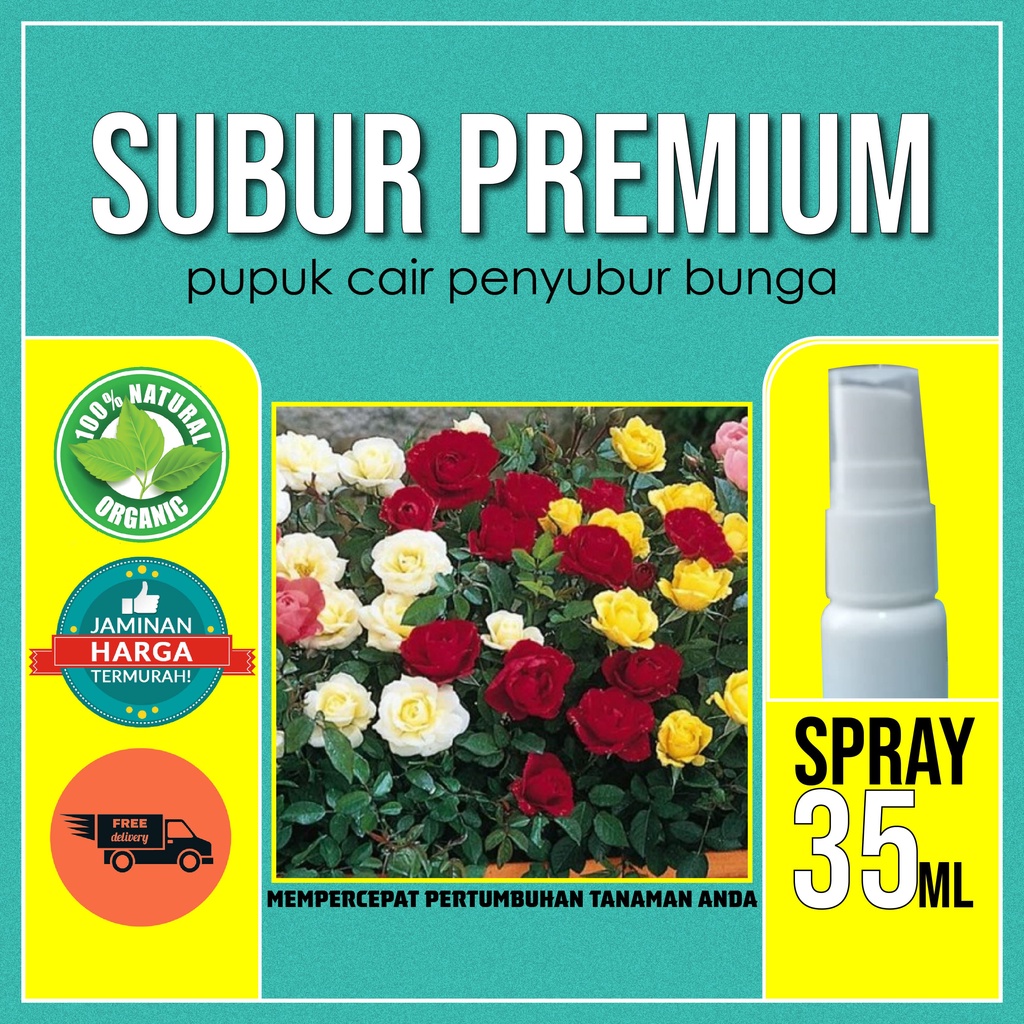 PUPUK PENYUBUR BUNGA 35 ML SUBUR Cairan Obat Semprot Perangsang Vitamin Booster Bunga Anggrek Keladi