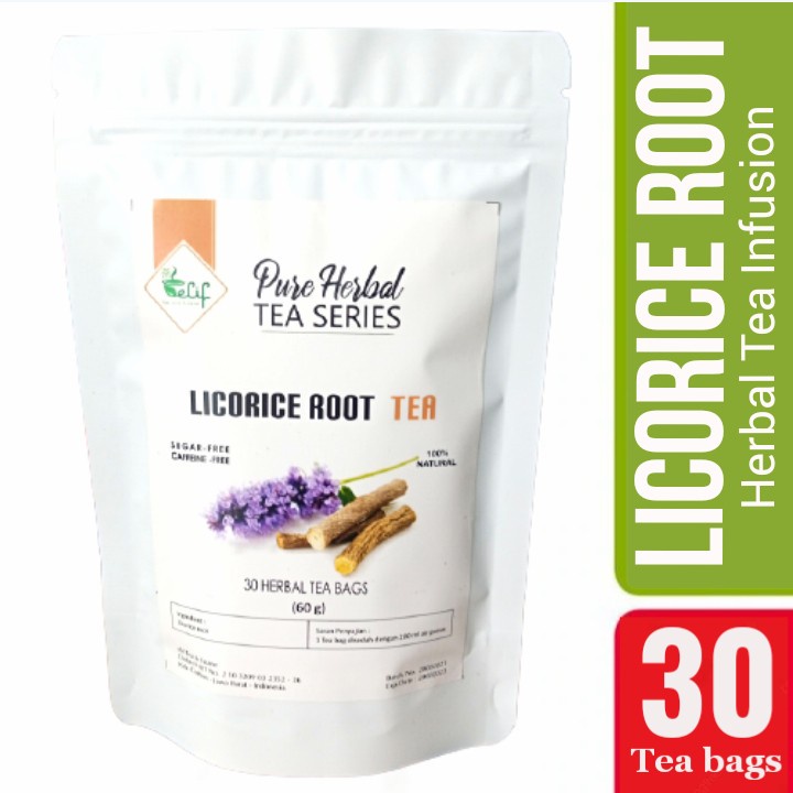 

LICORICE ROOT TEA : PURE SWEET LICORICE ROOT HERBAL TEA (30 TEA BAG) : TEH AKAR MANIS