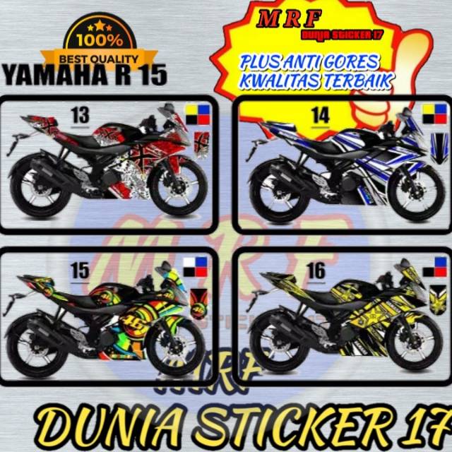 dekal yamaha R15 stiker decal yamaha R15 decal stiker yamaha R15 stiker decal motor yamaha R15 05