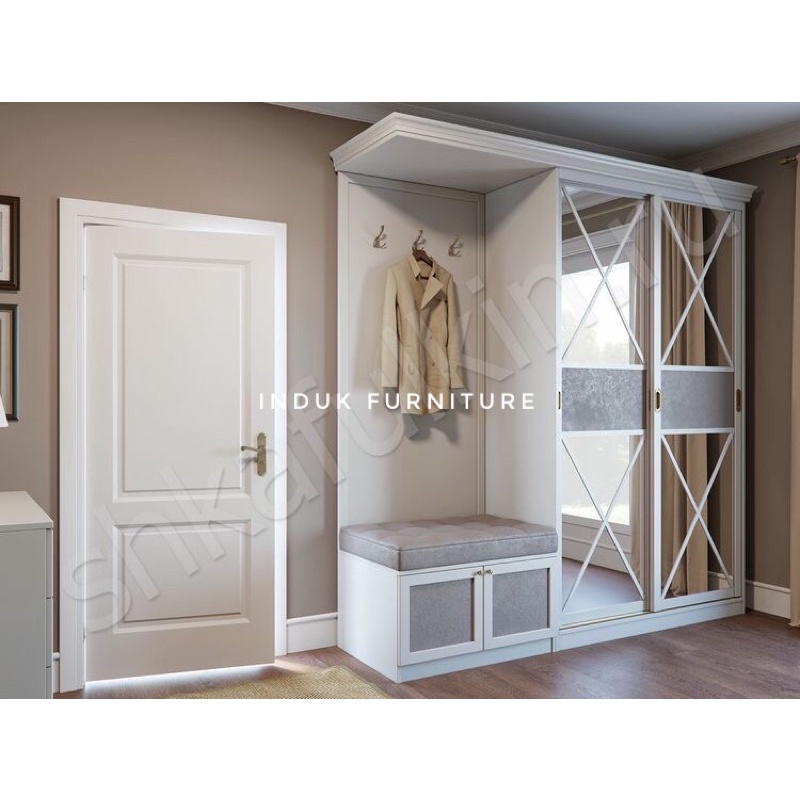 LEMARI GANTUNG COLIBRI CUSTOM MEWAH PREMIUM.LEMARI BAJU GANTUNG