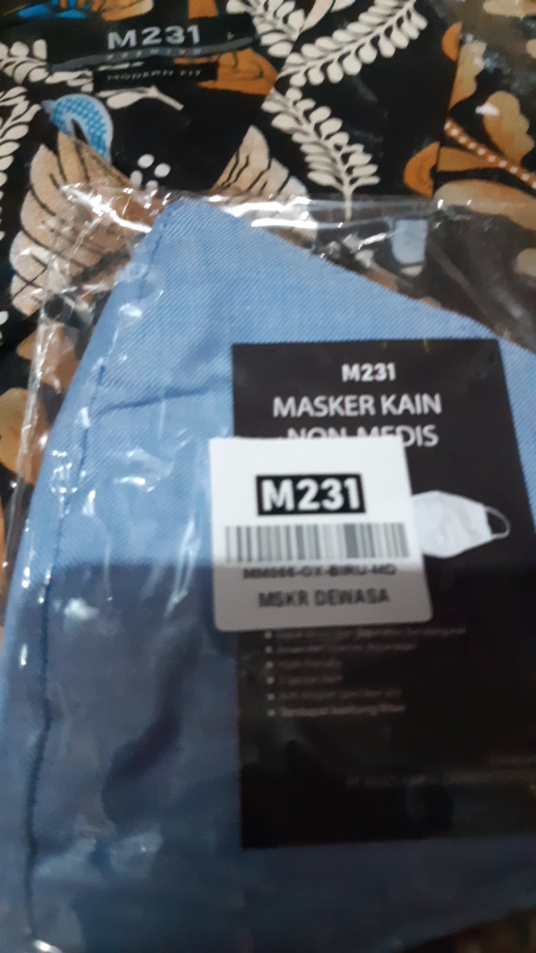 M231 Kemeja Pria Batik Panjang Hitam 1427a