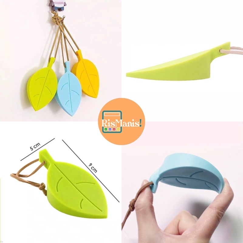 LEAVES SHAPE DOOR STOPPER - Ganjalan Karet Bantalan Silikon Elastis Penahan Pengganjal Daun Pintu